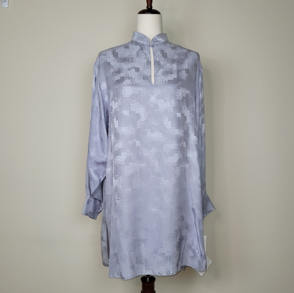 Les Mouches Dresses & Skirts - ELVIA for Les Mouches Purple Dress Women's 12 Silk Vintage Shift Long-Sleeved
